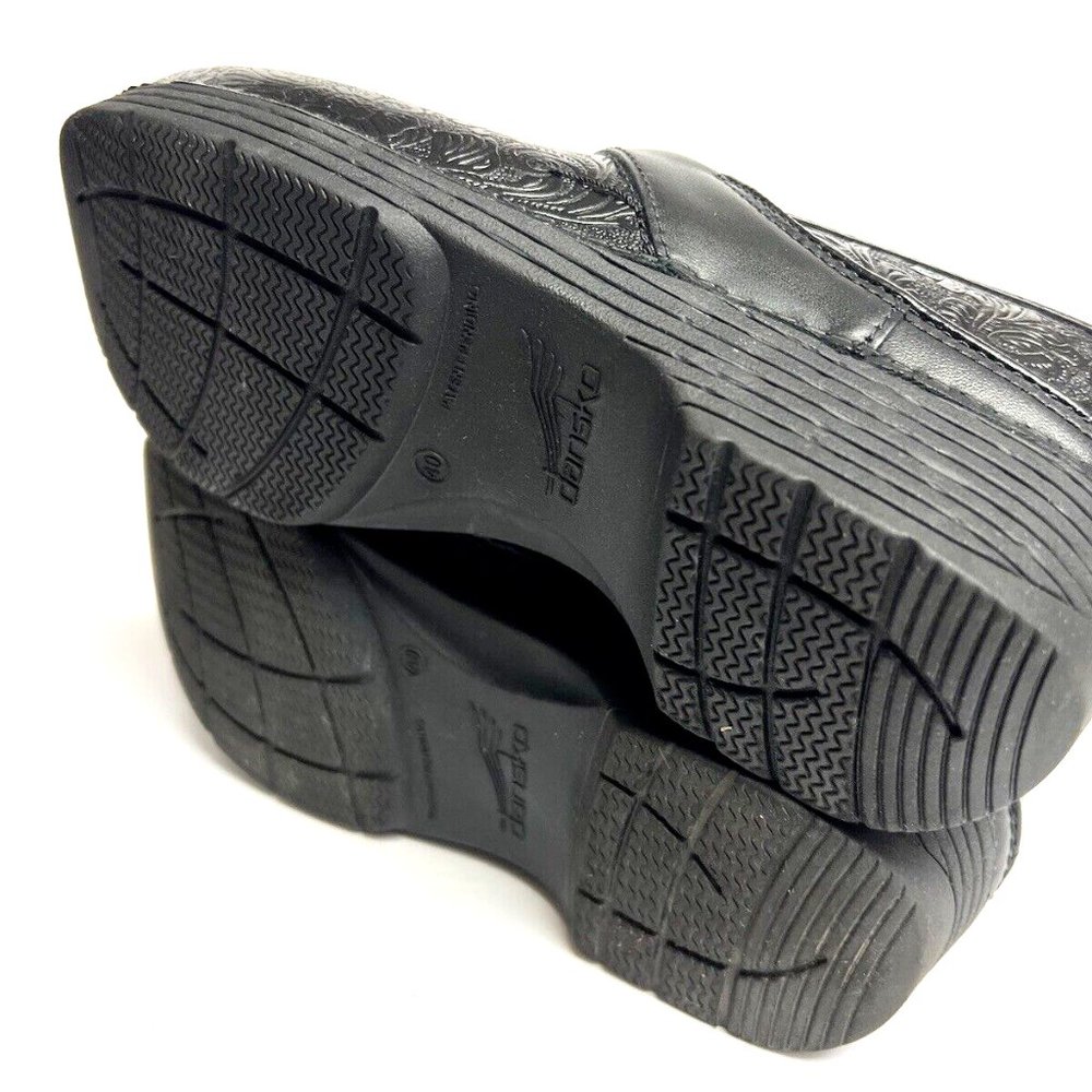 Dansko Womens Professional Tooled Clog Black Eu40… - image 5